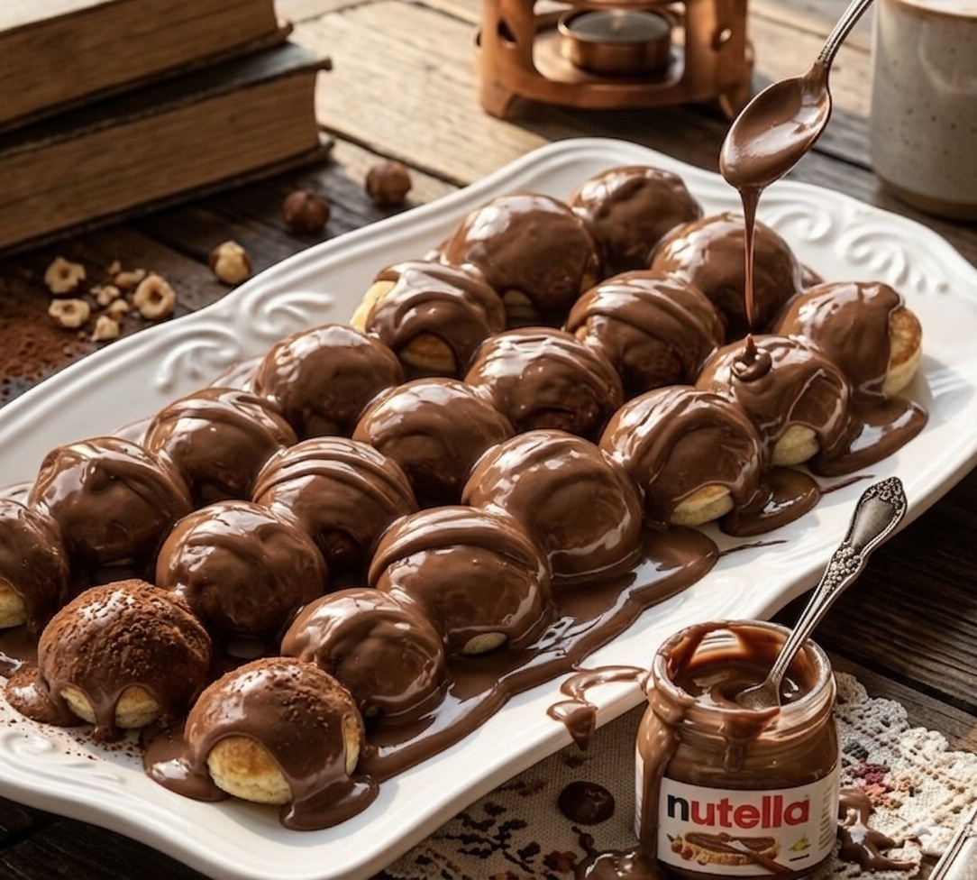 ميني بان كيك نوتيلا صوص