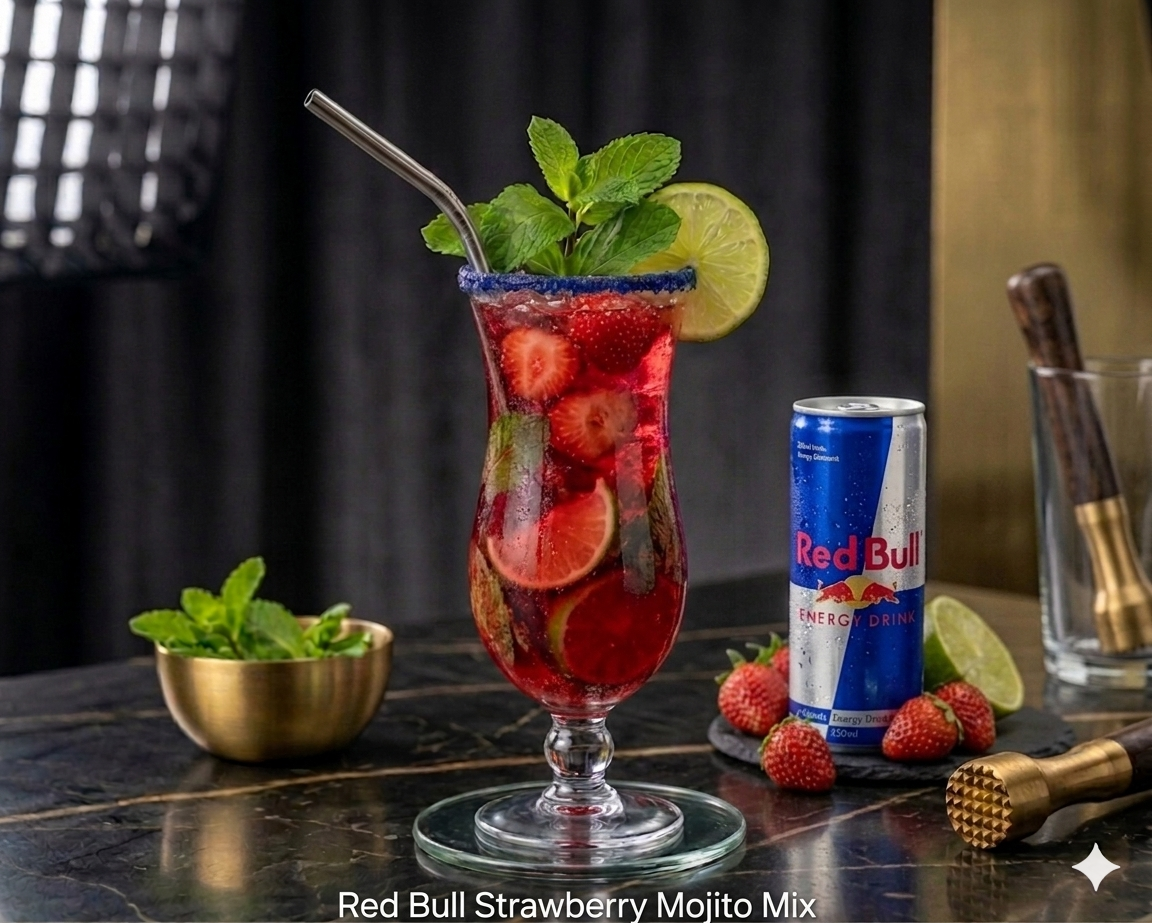 Red Bull فراولة